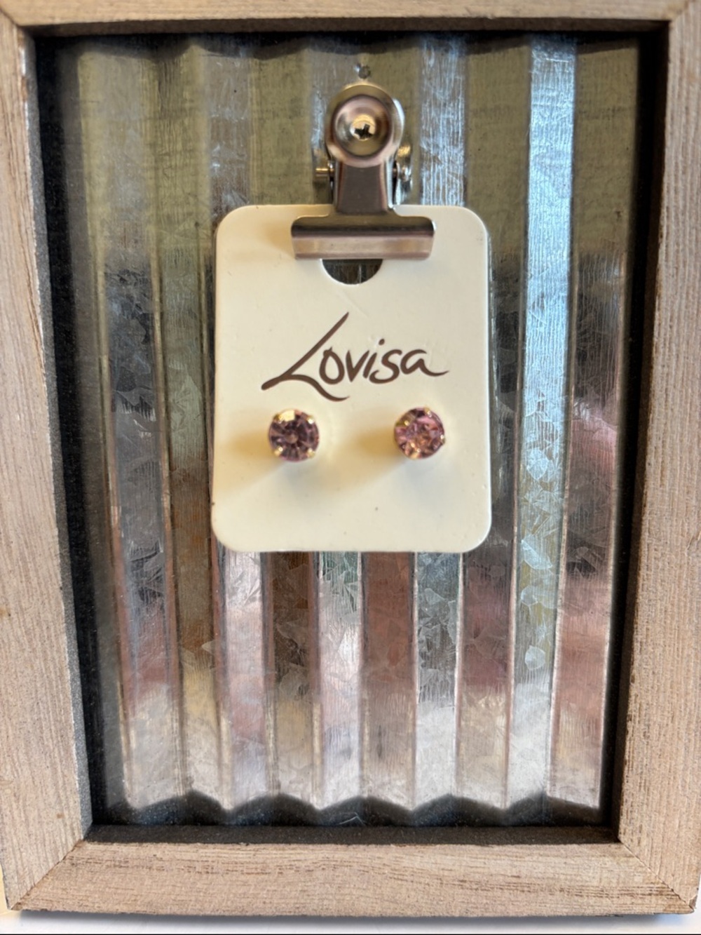 Lovisa Pink Crystal Stud Earrings